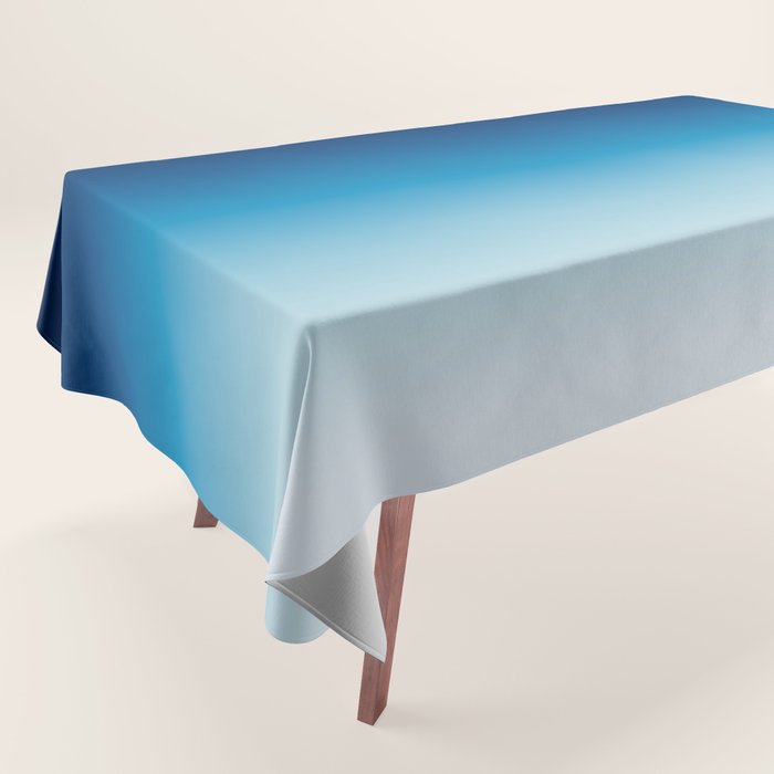 Sky and Ocean Blue Ombre Tablecloth by annaleeblysse Society6