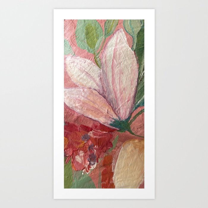 Acrylic Floral composition  Art Print