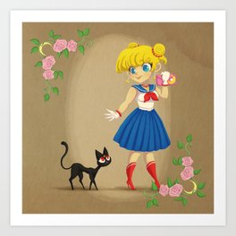 Retro Sailor Moon Art Print