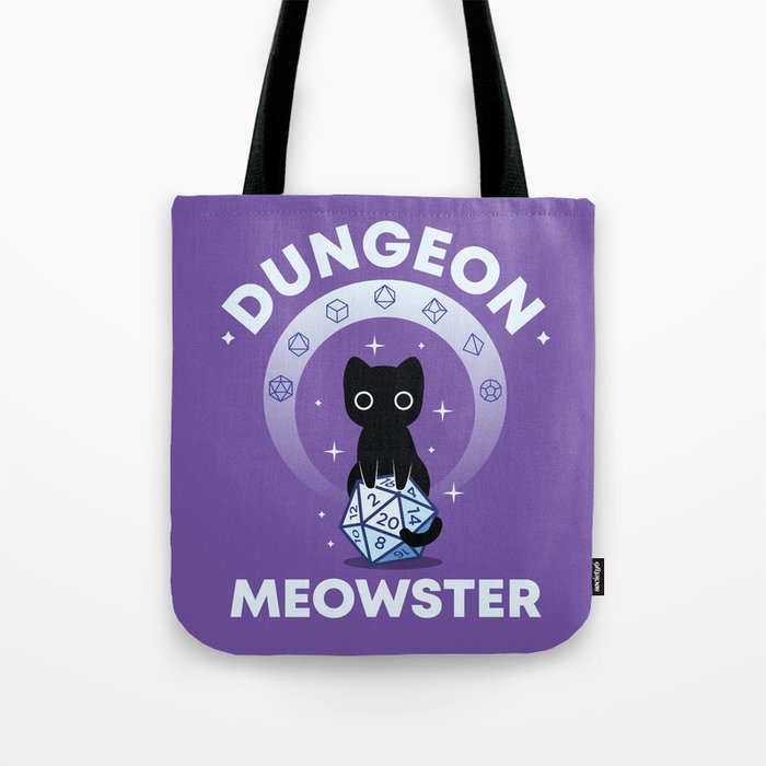 Dungeon Meowster Dice Tote Bag