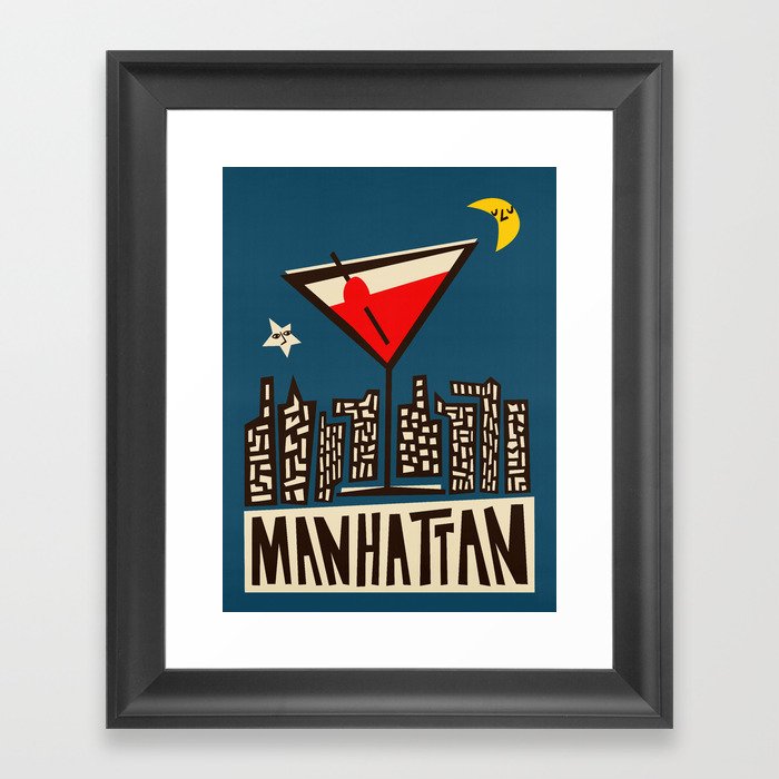 Manhattan Cocktail Print Framed Art Print