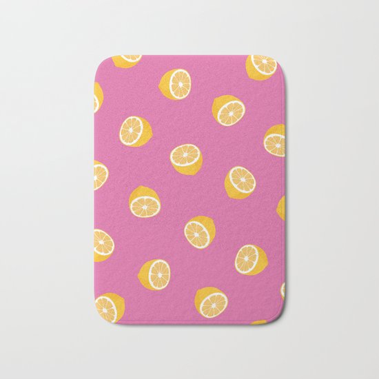 Lemon Pattern Bath Mat