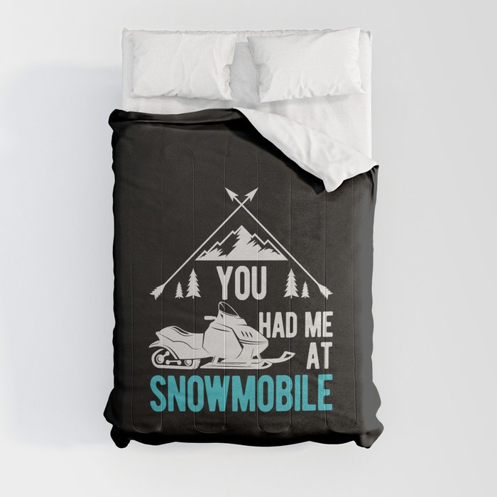 Funny Snowmobile Lover Comforter