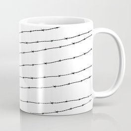Cool gray white and black barbed wire pattern Coffee Mug