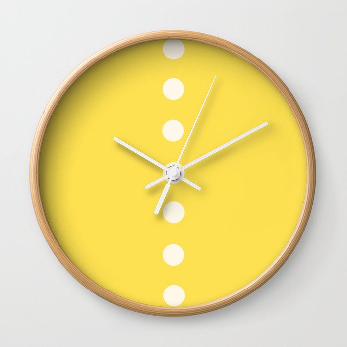 Dotted Line & ILLUMINATING YELLOW Solid Color Wall Clock