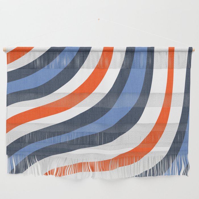 Red, White and Blue Skater Stripe Retro Modern Abstract Independence Day Fourth Of July Street Style Wall Hanging
