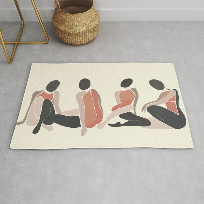 Woman Forms Rug