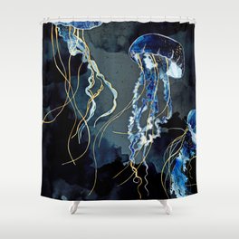 Metallic Ocean III Shower Curtain