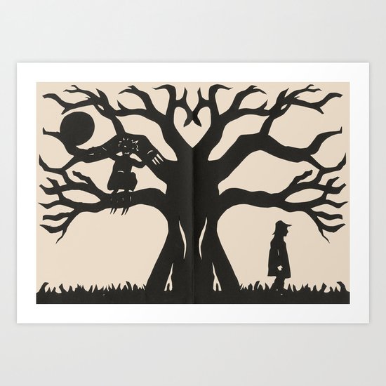 Hiding In The Branches Art Print