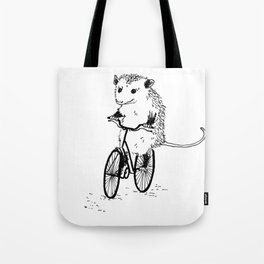 Opossums bike, too Tote Bag