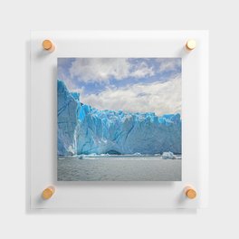 Argentina Photography - Blue Glacier Falling Into Water Floating Acrylic Print