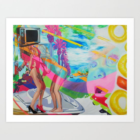 The Boob Tube Art Print