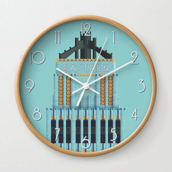 Eastern Columbia Building Los Angeles Art Deco Wall Clock By Vectordreams