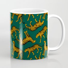 Tigers (Dark Green and Marigold) Mug