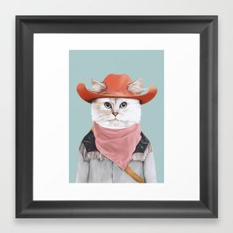 Rodeo Cat Framed Art Print