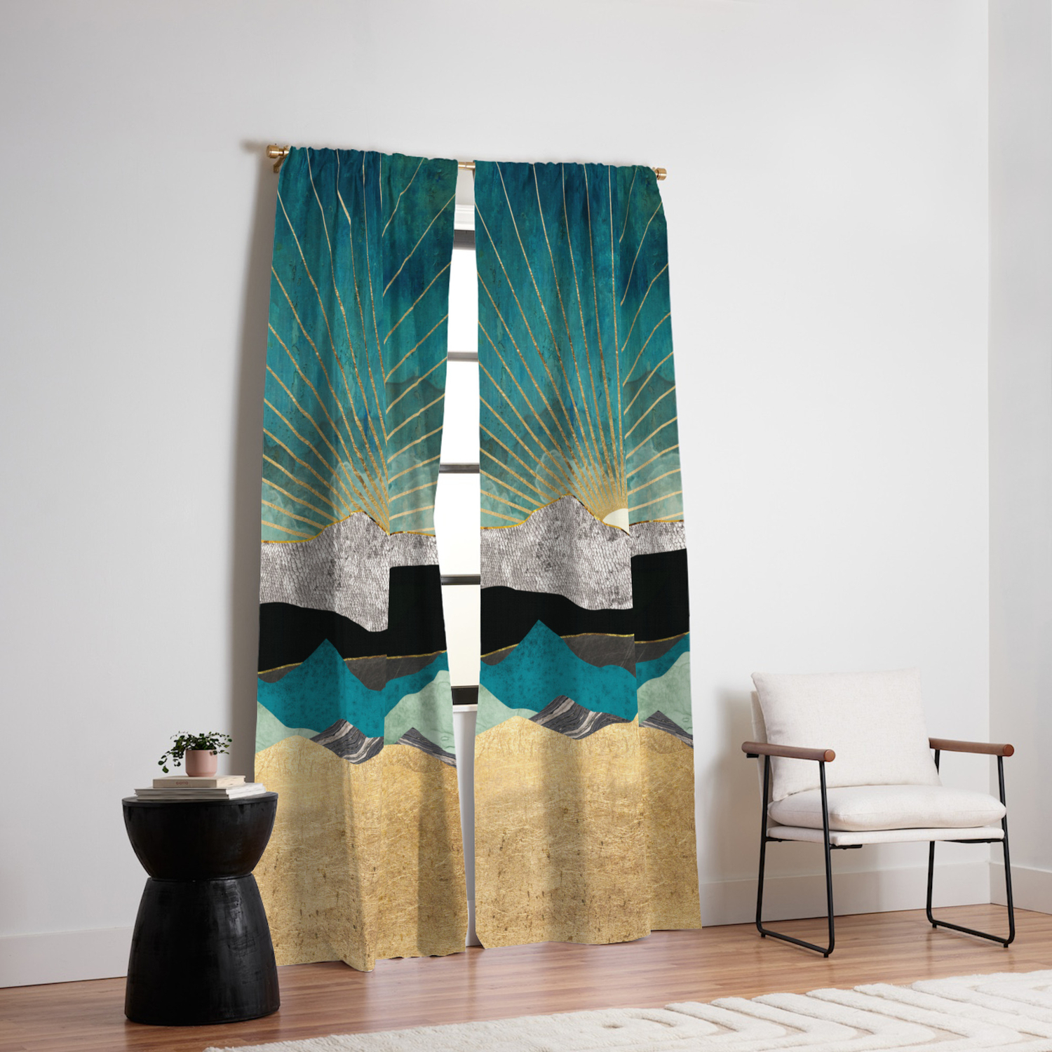 Peacock Vista Blackout Curtain By Spacefrogdesigns Society6