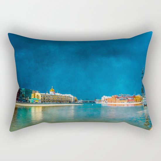 Snow Showers Over Moscow Rectangular Pillow