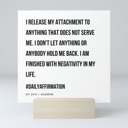 32   | Positive Affirmations For Women | 191031 Mini Art Print | Worthy, Bad, Care, Success, Sassy, Positive, Affirmation, Slay, Vibes, Queen 