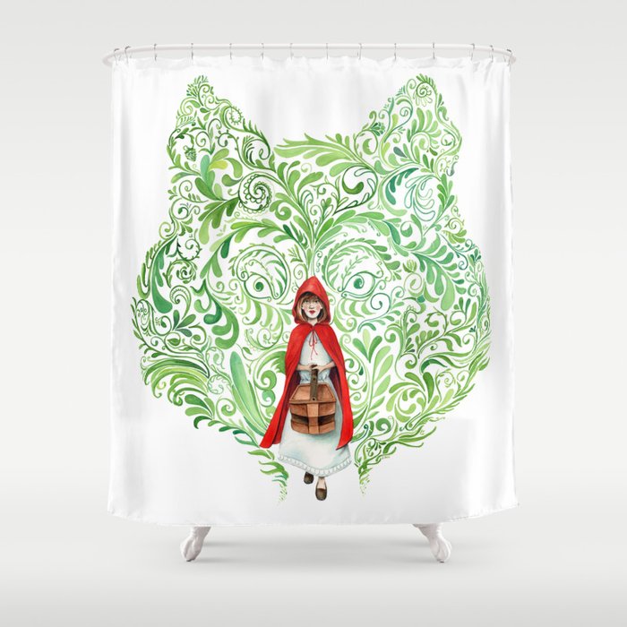 Red Riding Hood Shower Curtain