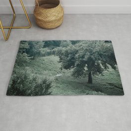 Forest landscape with goat Area & Throw Rug