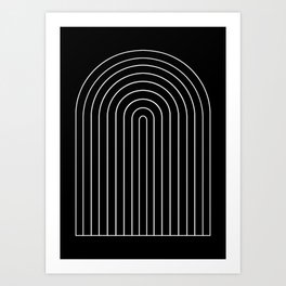 Minimal Arch III Black and White Modern Geometric Lines Art Print