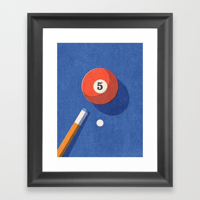 BALLS / Billiards - ball 5 I Framed Art Print