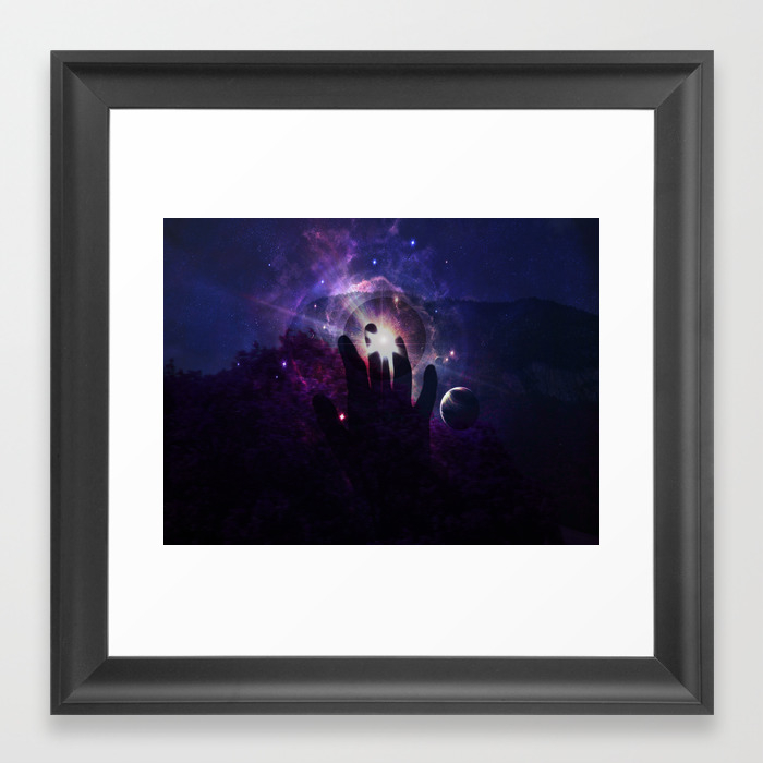 God S Hand Framed Art Print By Bikyan Society6