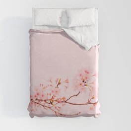 Pink Blossoms Duvet Cover