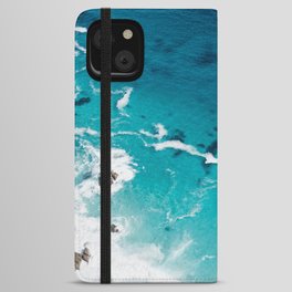 Blue Ocean Waves, Cape Point, Cape Town, South Africa iPhone Wallet Case