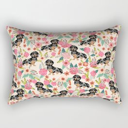 Dachshund dapple coat dog breed floral pattern must have doxie gifts dachsies Rectangular Pillow