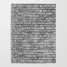 Vintage Brick Wall Poster