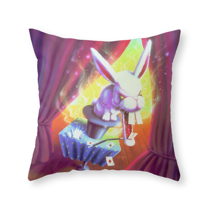 Bad Hare Day Throw Pillow by thelordofpatternz