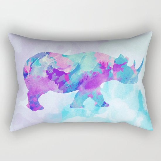 Abstract Rhino B Rectangular Pillow