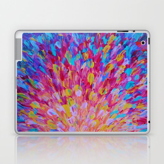 SPLASH, Revisited - Bold Beautiful Feminine Romance Ocean Beach Waves Magenta Plum Turquoise Crimson Laptop & iPad Skin