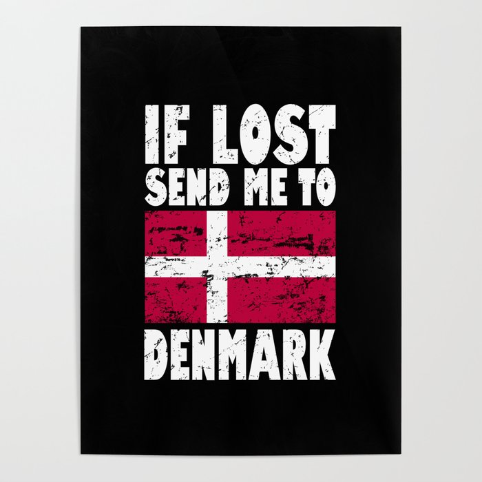 Denmark Flag Saying Poster