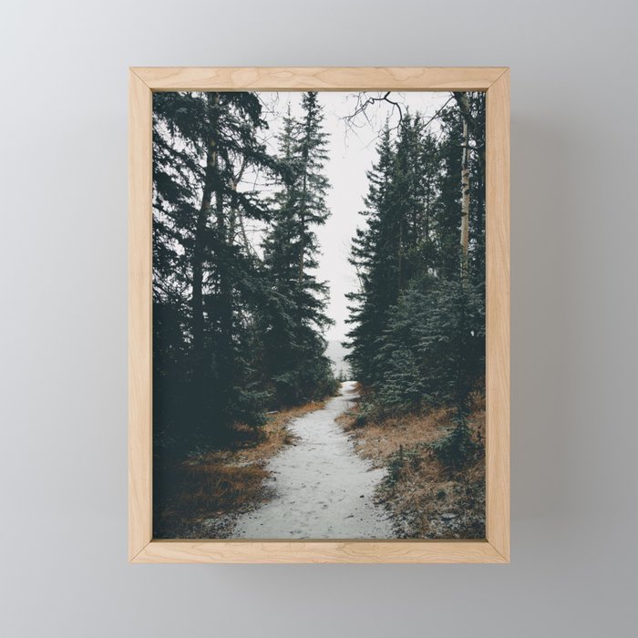 Winter Walk in the Trees Framed Mini Art Print