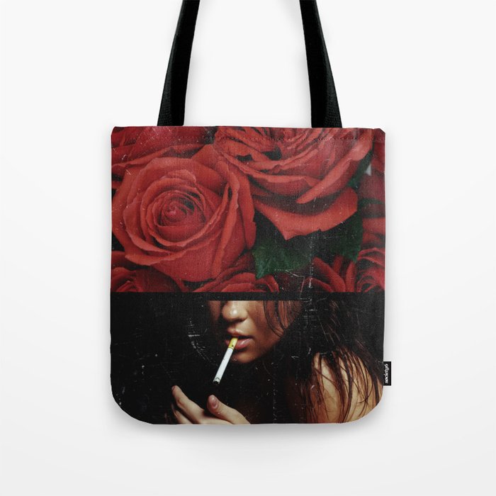 Rose And Girl Tote Bag