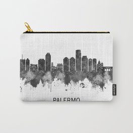 Palermo Italy Skyline BW Carry-All Pouch