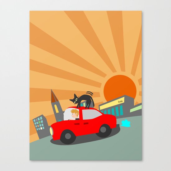 Riding Canvas Print