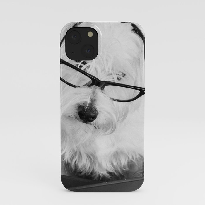 Really? Cute Westie Dog Wearing Glasses iPhone Case