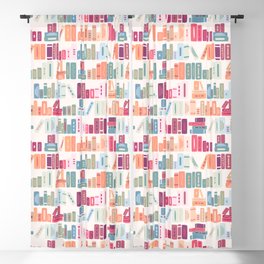 books, bookcase, bookworm, stack of books Blackout Curtain