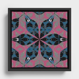 Sacred Geometry Fractal Classy Boho Star Mandala Framed Canvas