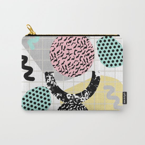 Righteous - abstract minimal throwback retro memphis style art decor wacka design Carry-All Pouch