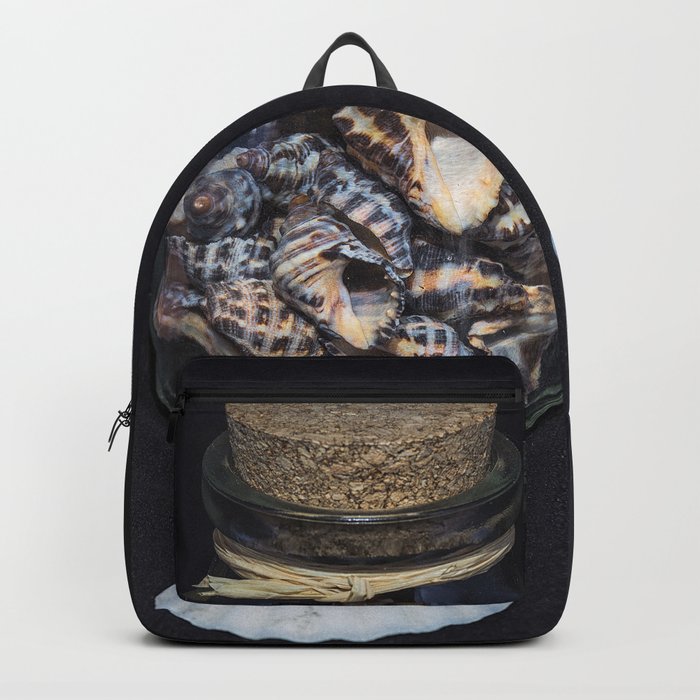 Sea shells in a bottle Backpack