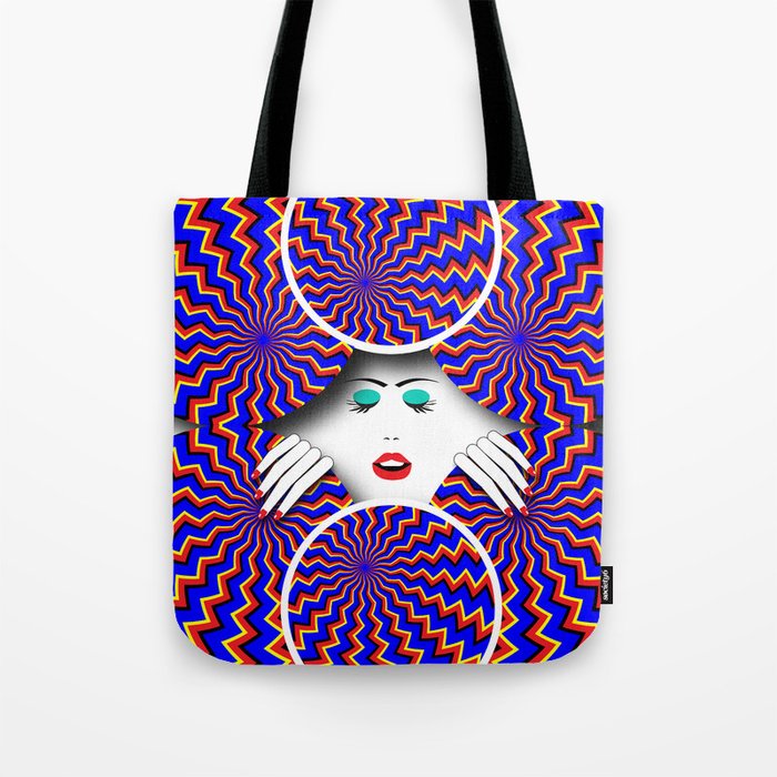 Pretty Girl Illusion Tote Bag