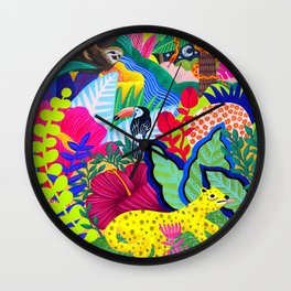 Jungle Party Animals Wall Clock