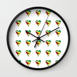 Flag of Guyana 2  -Guyanese,Guyanes,Georgetown,Linden,Waiwai Wall Clock