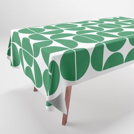 Mid Century Modern Geometric 04 Green Tablecloth