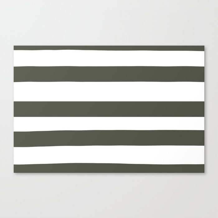 Dark Gray and White Line - Stripe Pattern - Diamond Vogel 2022 Popular Colour Clover Patch 0431 Canvas Print