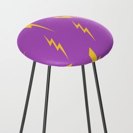 Lightning Electric Y2K Pattern Counter Stool